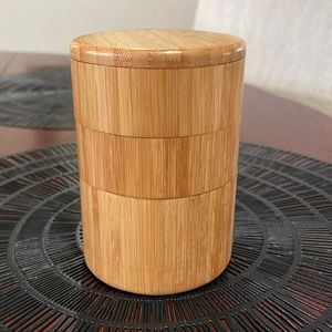 Totally Bamboo Triple Stack Salt Box with Magnetic Swivel Lids